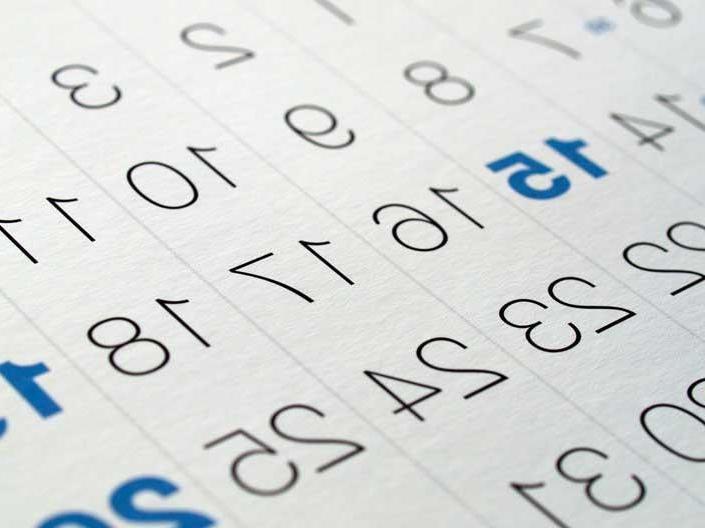 Stock image of a calendar with certain dates in bold